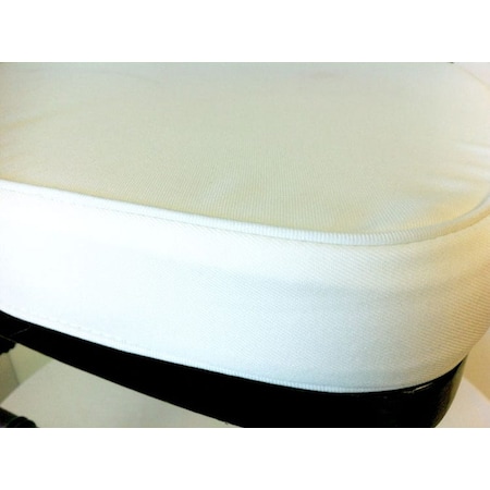 Atlas Commercial Products Chiavari cushion, Soft 2" Box Cushions, White SBC4WH